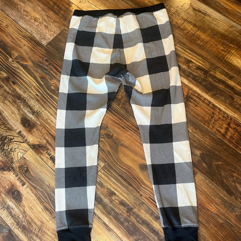 Old Navy Black and White Plaid Pajama Bottoms